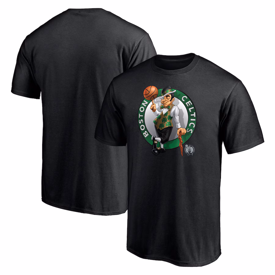 Men's Boston Celtics  Black Midnight Mascot T-Shirt