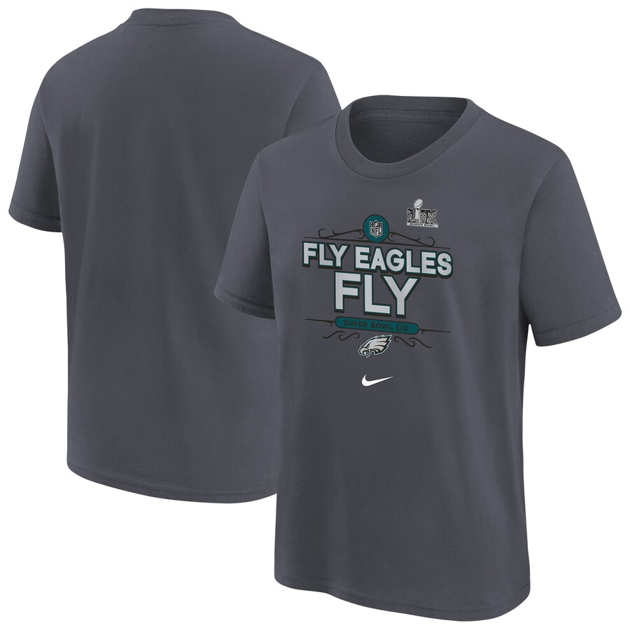 Youth Philadelphia Eagles Nike Anthracite Super Bowl LIX Local T-Shirt