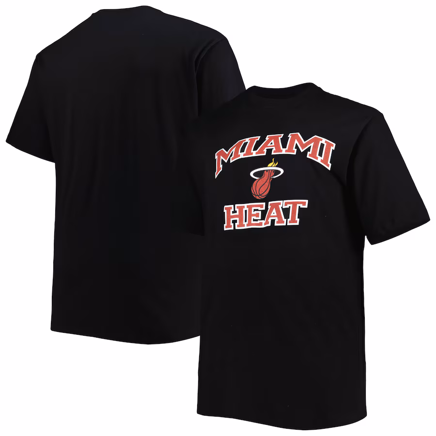 Men's Miami Heat Black Big & Tall Heart & Soul T-Shirt