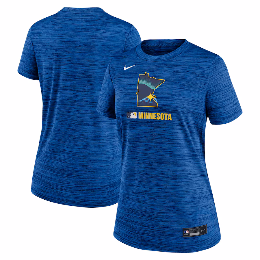 Women's Minnesota Twins Nike Royal Authentic Collection City Connect Velocity Performance T-Shirt