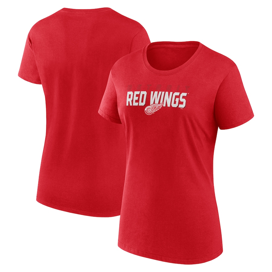 Women's Detroit Red Wings Red Launch Scoop Neck T-Shirt
