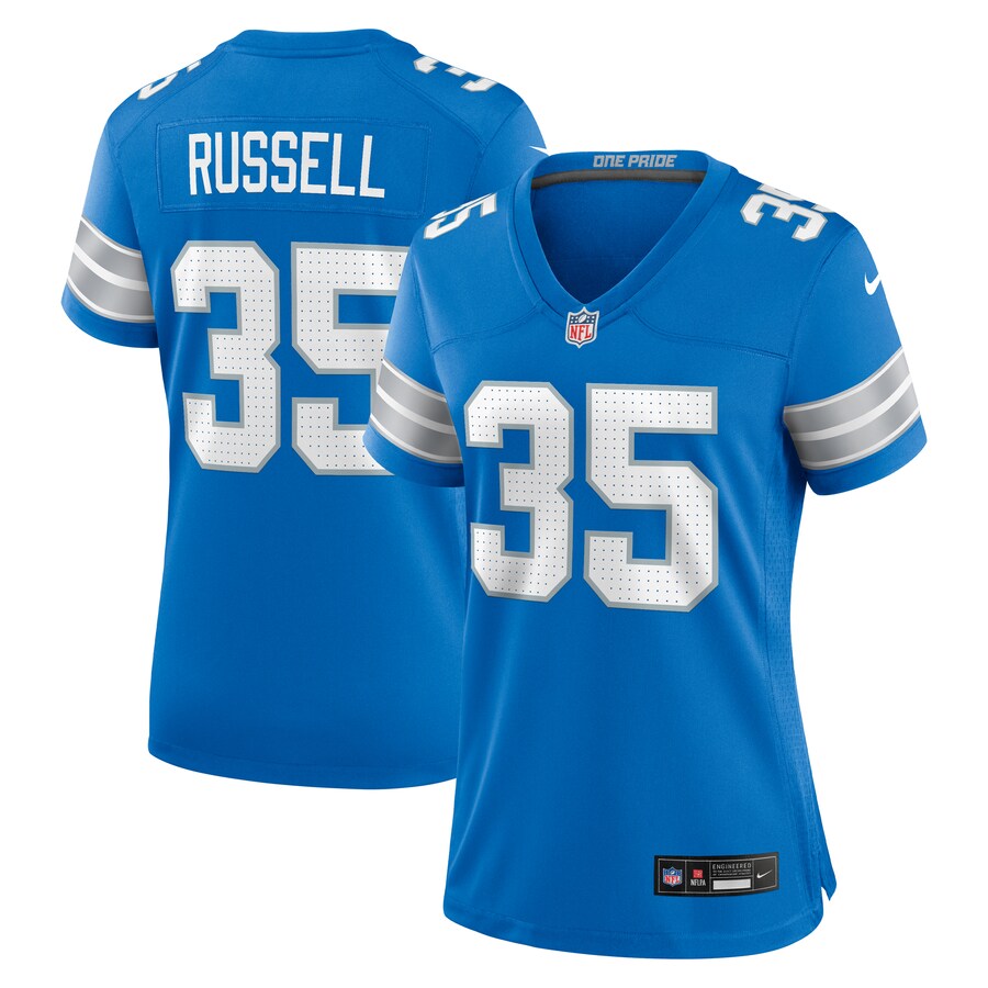 Women's Detroit Lions Tyson Russell Nike Blue Team Game Jersey