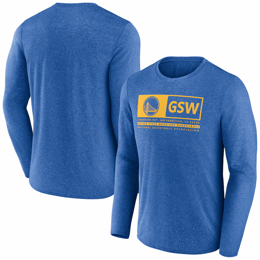 Men's Golden State Warriors Fanatics Heather Royal Three-Point Play T-Shirt
