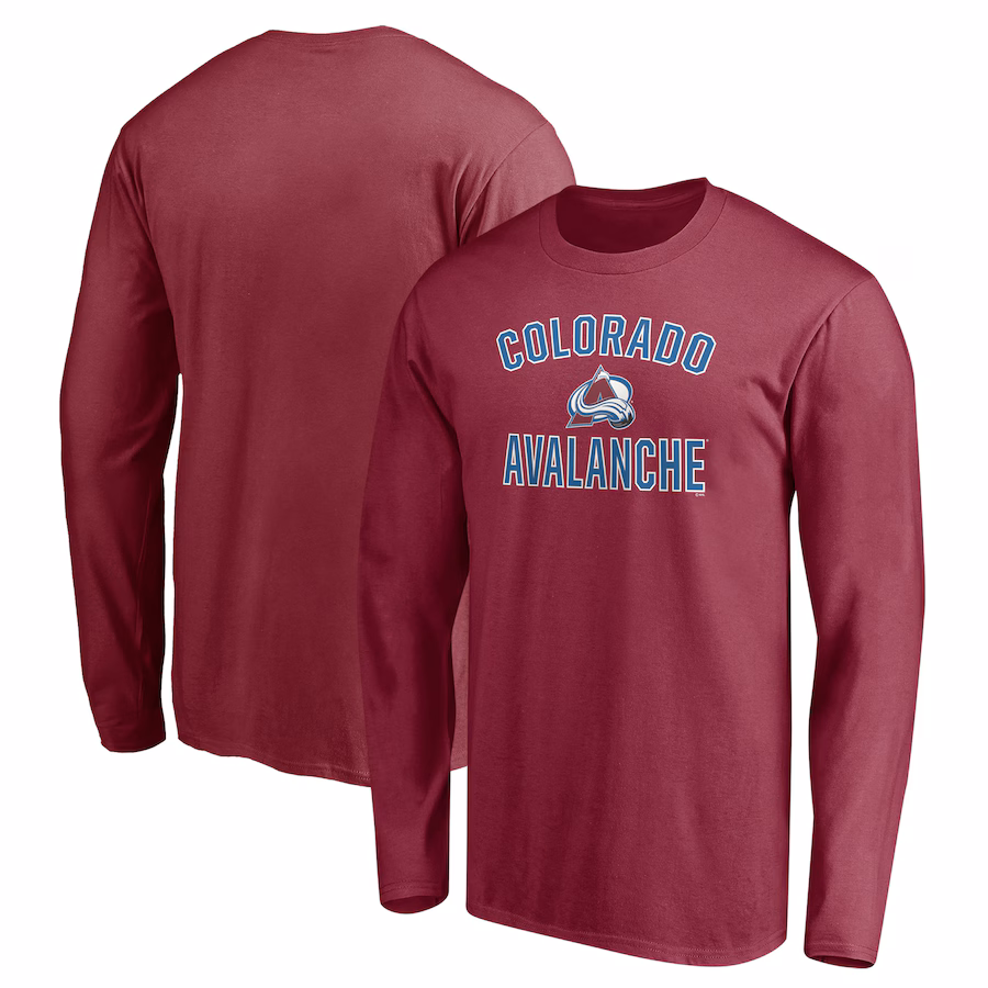 Men's Colorado Avalanche Burgundy Victory Arch Long Sleeve T-Shirt
