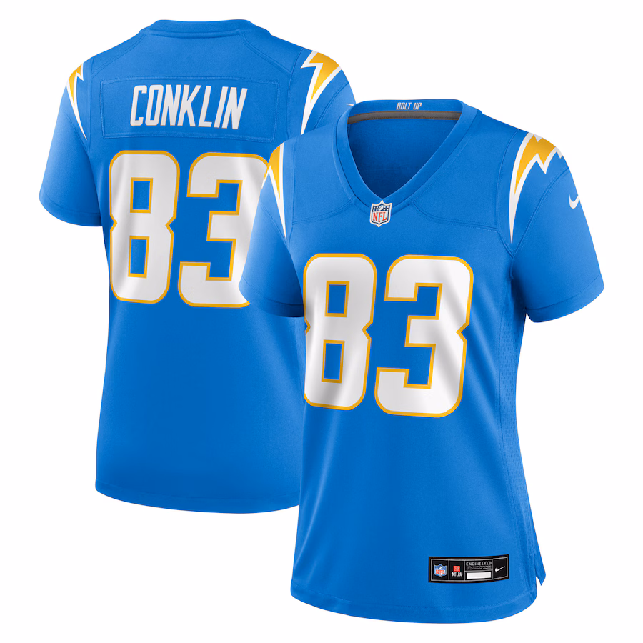 Women's Los Angeles Chargers Tyler Conklin Nike Powder Blue Team Game Jersey