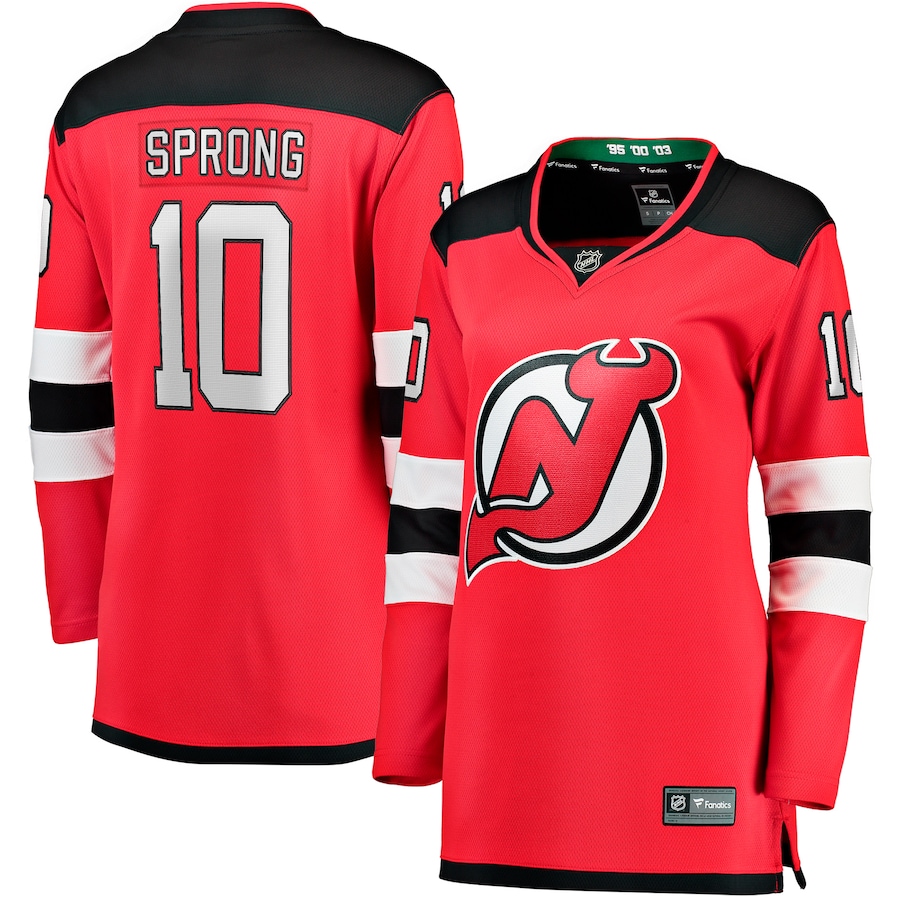 Women's New Jersey Devils Daniel Sprong Fanatics Red Home Breakaway Player Jersey
