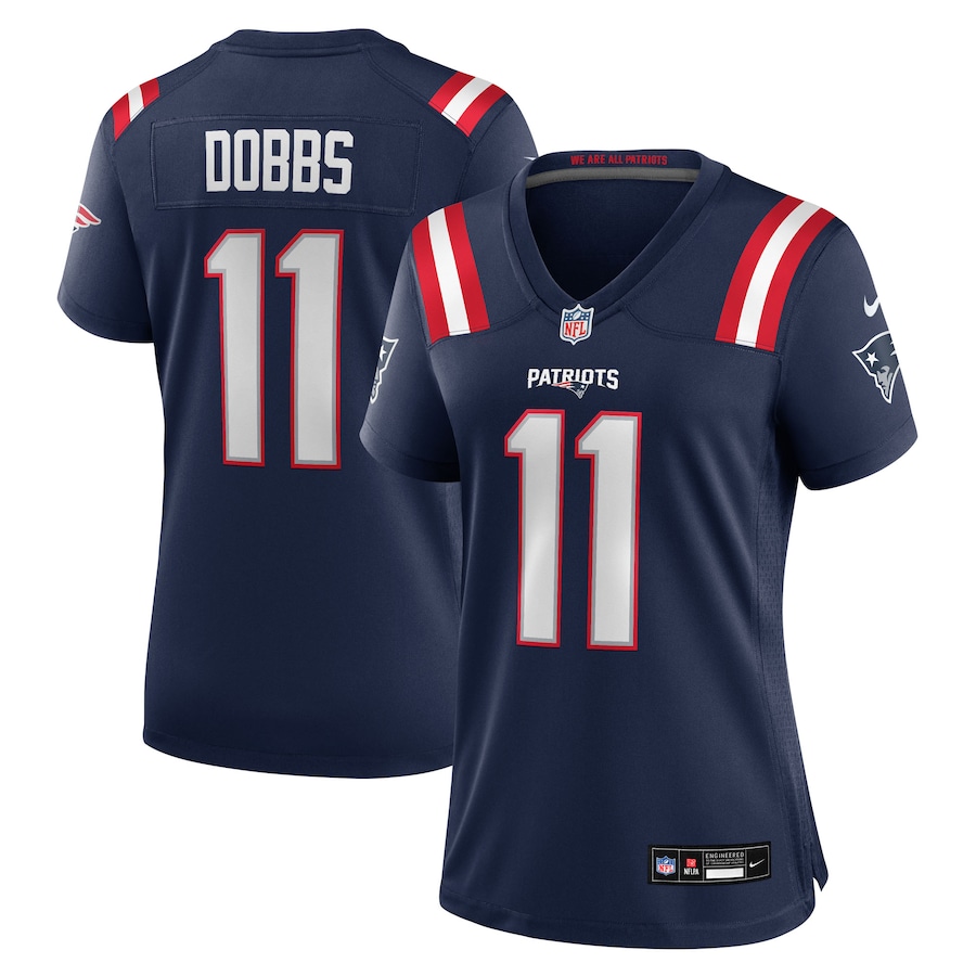 Women's New England Patriots Joshua Dobbs Nike Navy Team Game Jersey