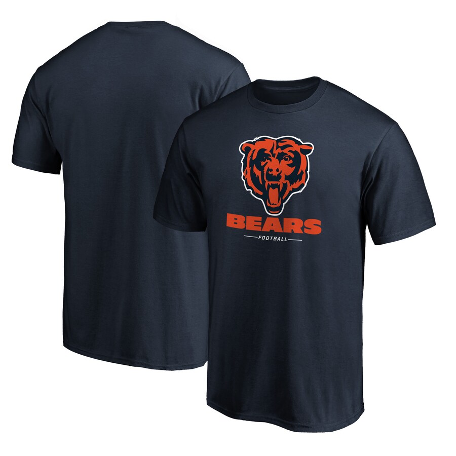 Men's Chicago Bears  Navy Team Lockup T-Shirt