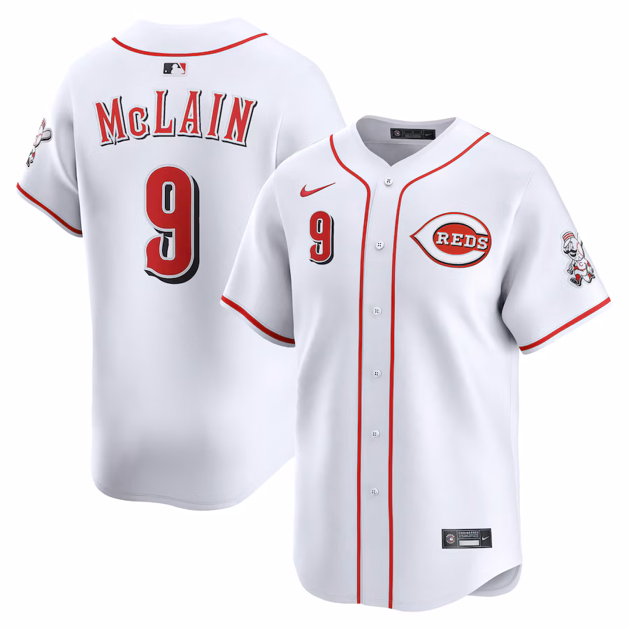 Men's Cincinnati Reds Matt McLain Nike White Alternate Limited Player Jersey