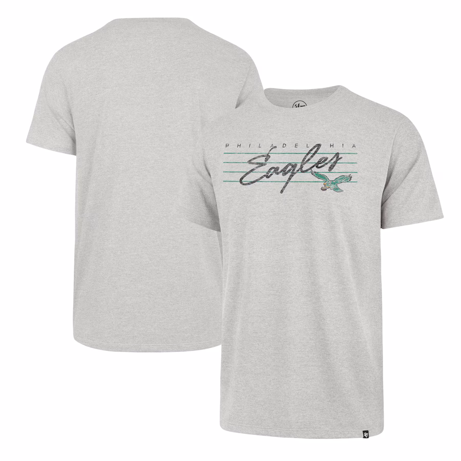 Men's Philadelphia Eagles '47 Gray Downburst Franklin T-Shirt
