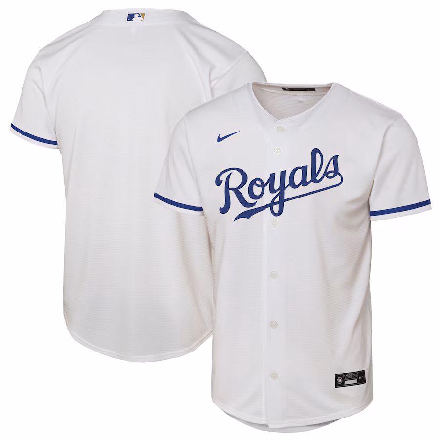 Youth Kansas City Royals Nike White Home Replica 2.0 Jersey