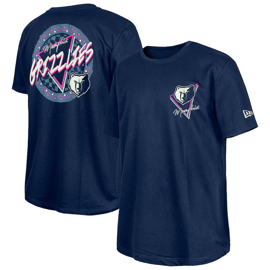Memphis Grizzlies  New Era Navy Glow-in-the-Dark T-Shirt