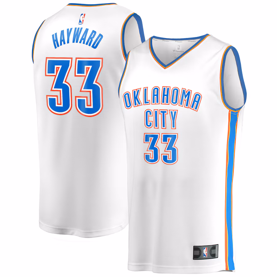 Men's Oklahoma City Thunder Gordon Hayward Fanatics White Fast Break Player Jersey - Association Edition