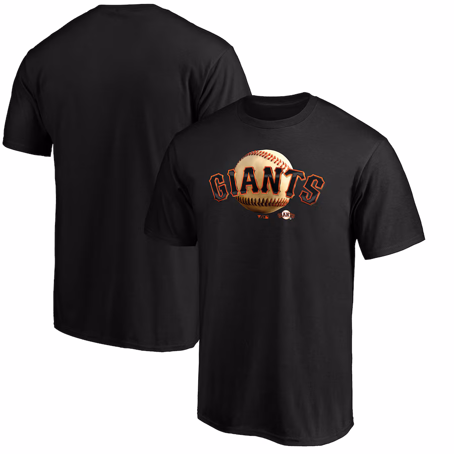 Men's San Francisco Giants Black Midnight Mascot Logo T-Shirt II