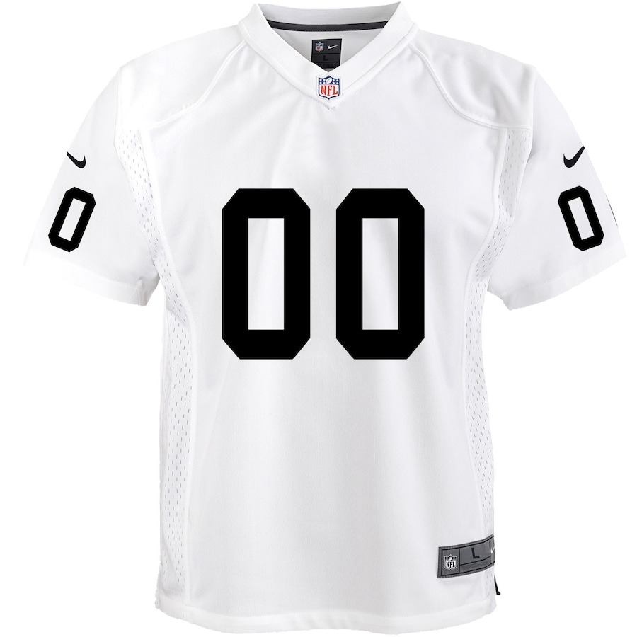 Youth Las Vegas Raiders Nike White Team Custom Game Jersey