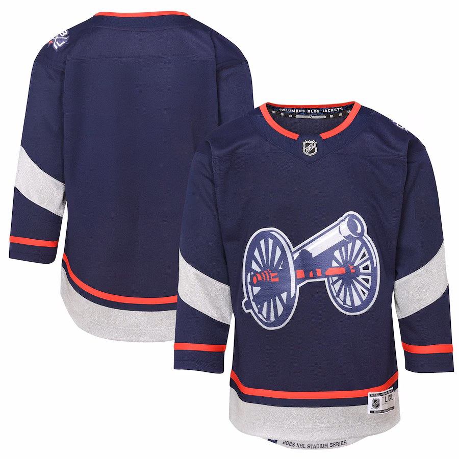 Youth Columbus Blue Jackets Navy 2025 NHL Stadium Series Premier Jersey