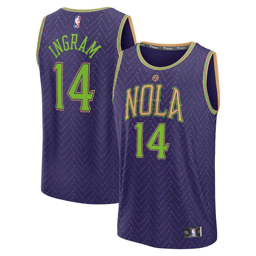 Men's New Orleans Pelicans Brandon Ingram Fanatics Purple 2024/25 Fast Break Player Jersey - City Edition