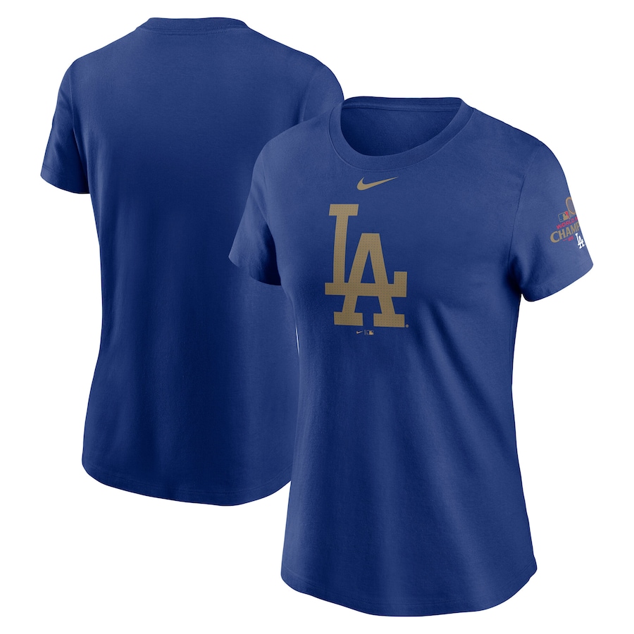 Women's Los Angeles Dodgers Nike Royal 2025 Gold Collection T-Shirt