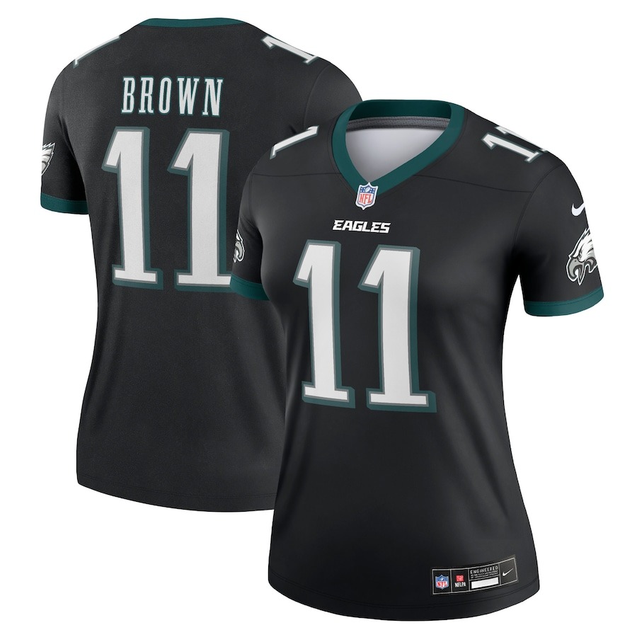 Women's Philadelphia Eagles A.J. Brown Nike Black Legend Jersey