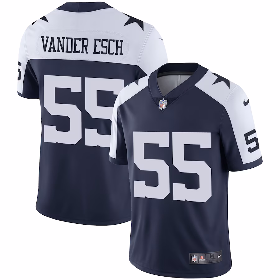 Men's Dallas Cowboys Leighton Vander Esch Nike Navy Alternate Vapor Limited Jersey