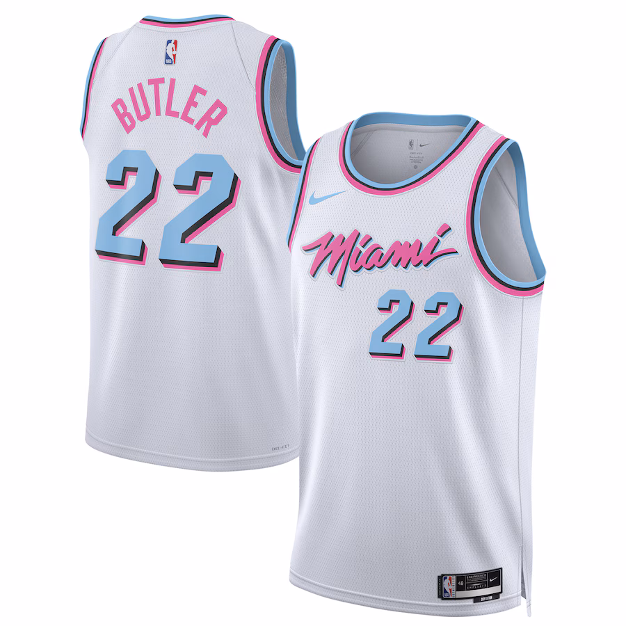 Unisex Miami Heat Jimmy Butler Nike White 2024/25 Swingman Player Jersey - City Edition