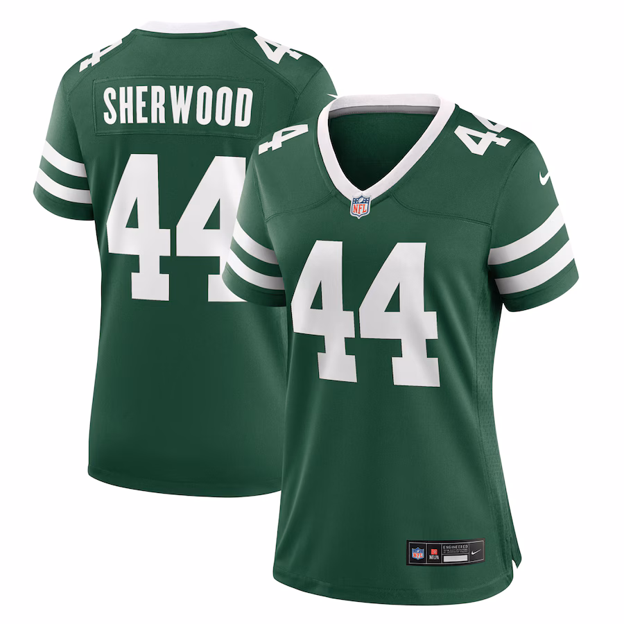 Women's New York Jets Jamien Sherwood Nike Legacy Green Game Jersey