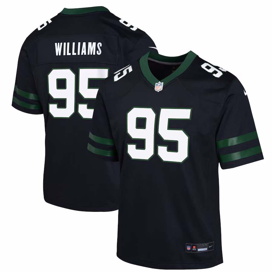 Youth New York Jets Quinnen Williams Nike Black Game Jersey
