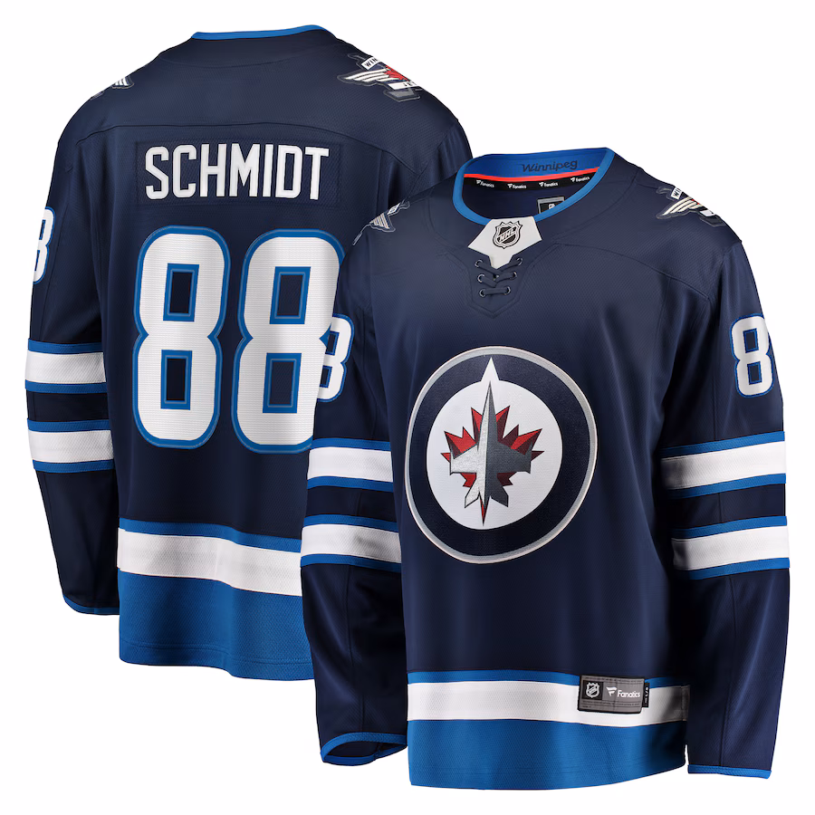 Men's Winnipeg Jets Nate Schmidt Fanatics Navy Home Premier Breakaway Player Jersey