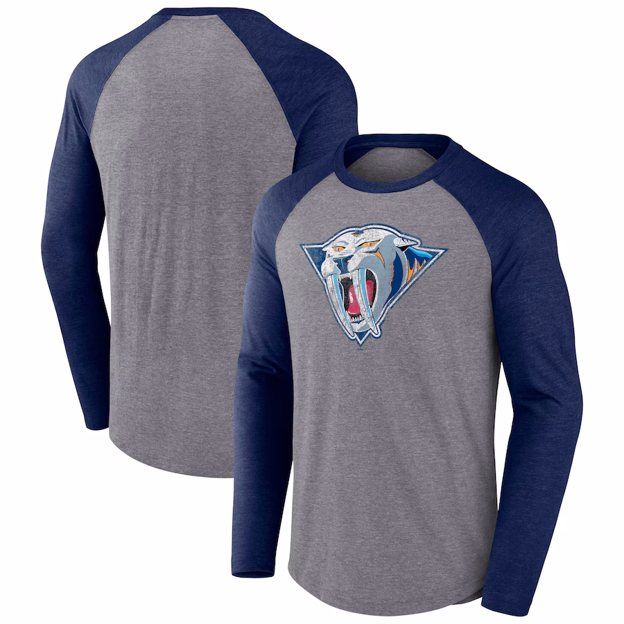 Men's Nashville Predators Fanatics Heather Gray Special Edition Long Sleeve Tri-Blend Raglan T-Shirt