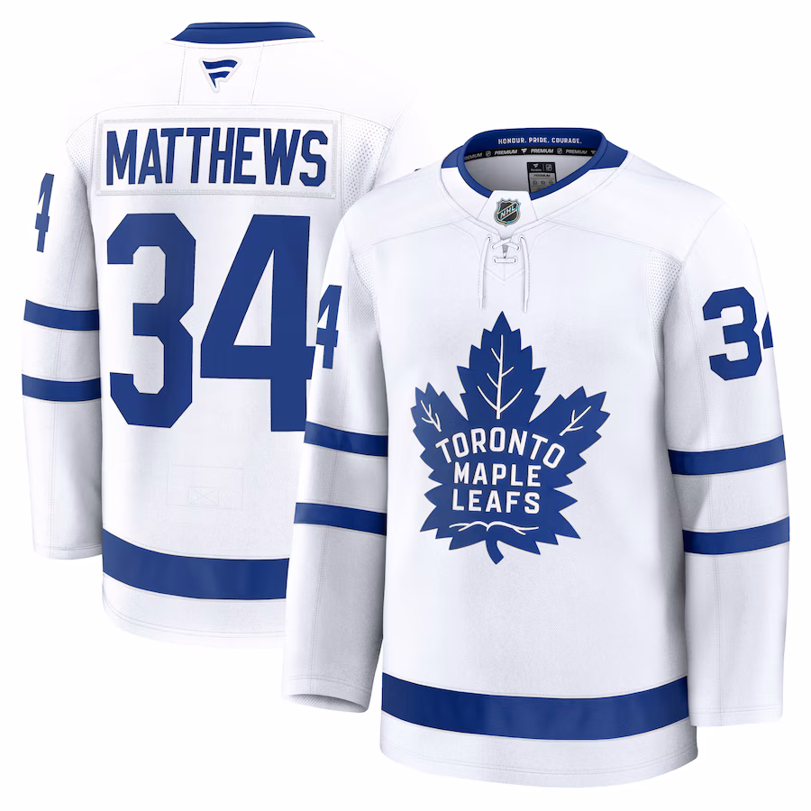 Men's Toronto Maple Leafs Auston Matthews Fanatics White Away Premium Jersey