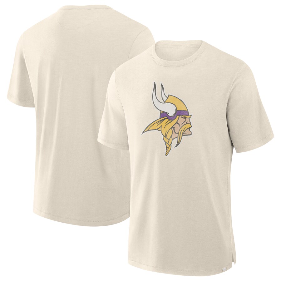 Men's Minnesota Vikings  Fanatics Cream Slub T-Shirt
