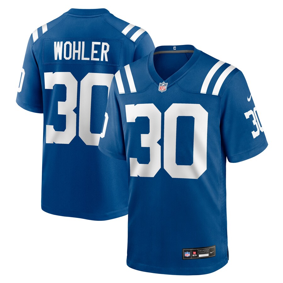 Men's Indianapolis Colts Hunter Wohler Nike Royal Team Game Jersey
