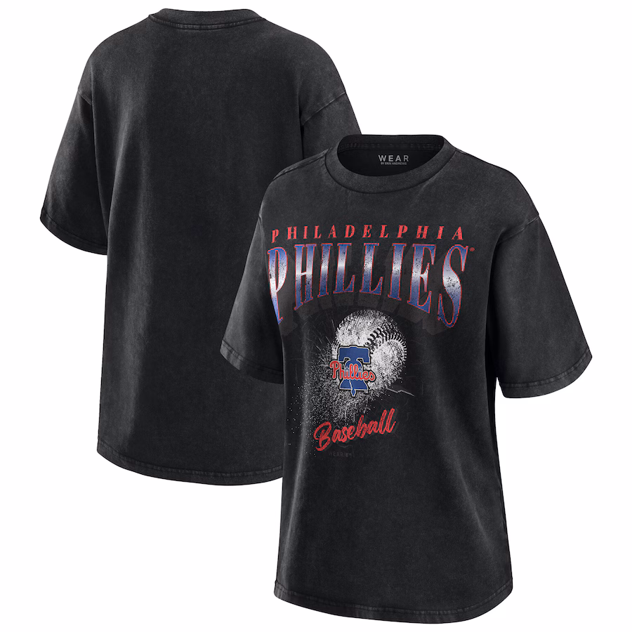 Women's Philadelphia Phillies WEAR by Erin Andrews Charcoal Boyfriend T-Shirt