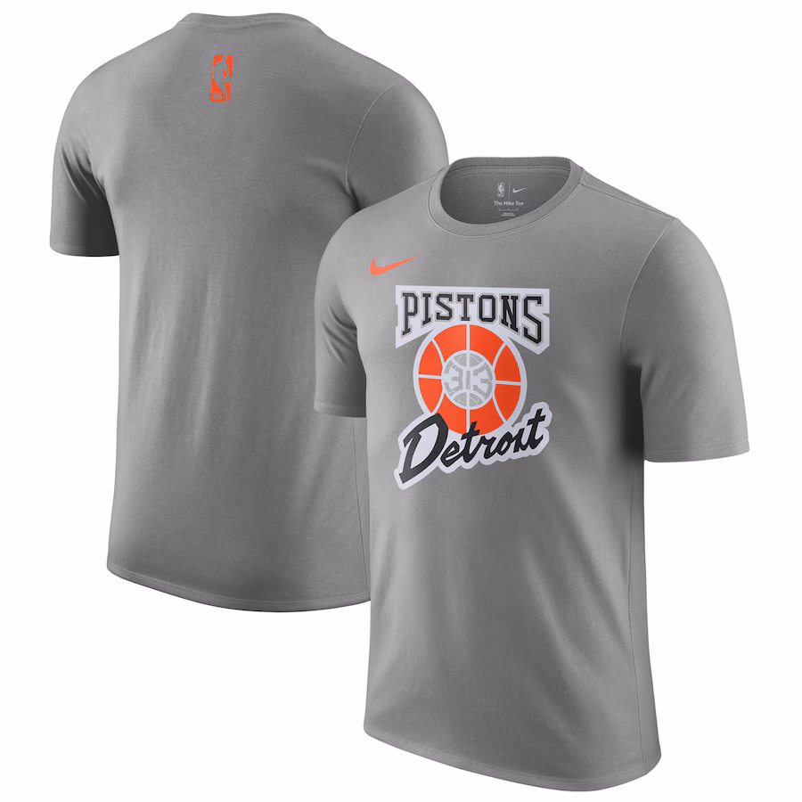 Men's Detroit Pistons Nike Tan 2024/25 City Edition Essential Logo T-Shirt