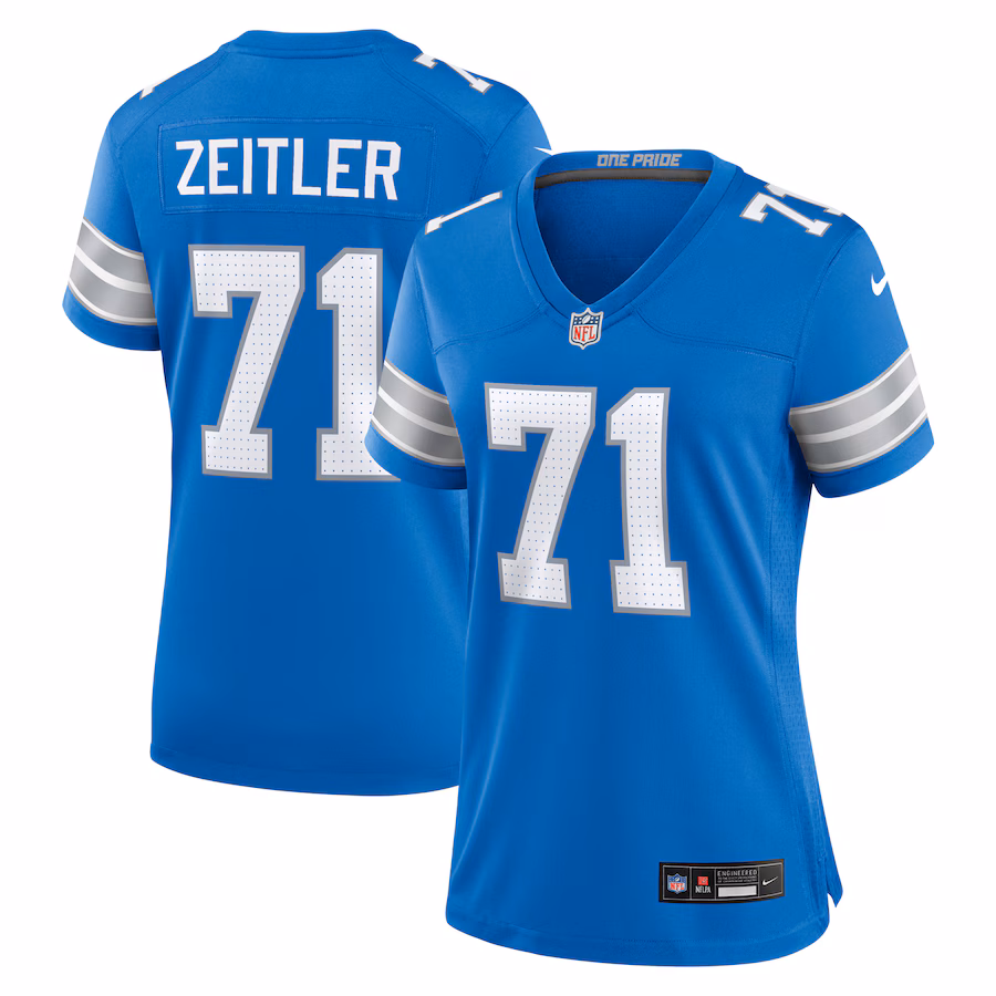 Women's Detroit Lions Kevin Zeitler Nike  Blue Game Jersey