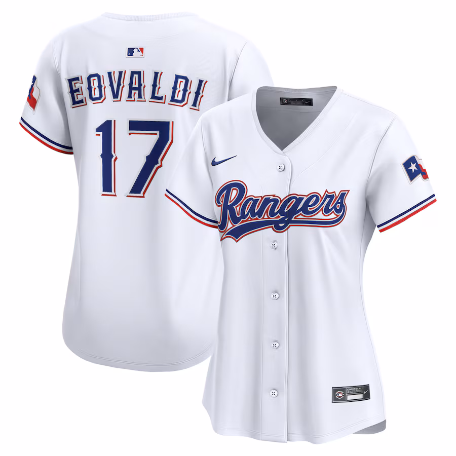 Women's Texas Rangers Nathan Eovaldi Nike White Home Limited Jersey