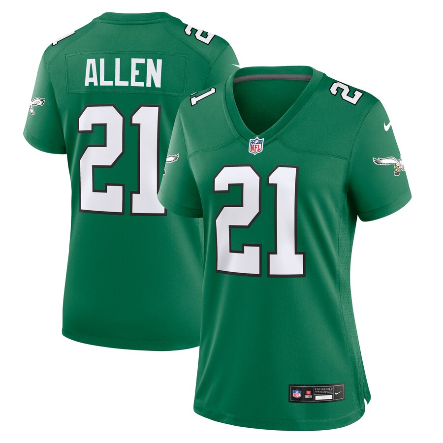 Women's Philadelphia Eagles Eric Allen Nike Kelly Green Alternate Game Jersey