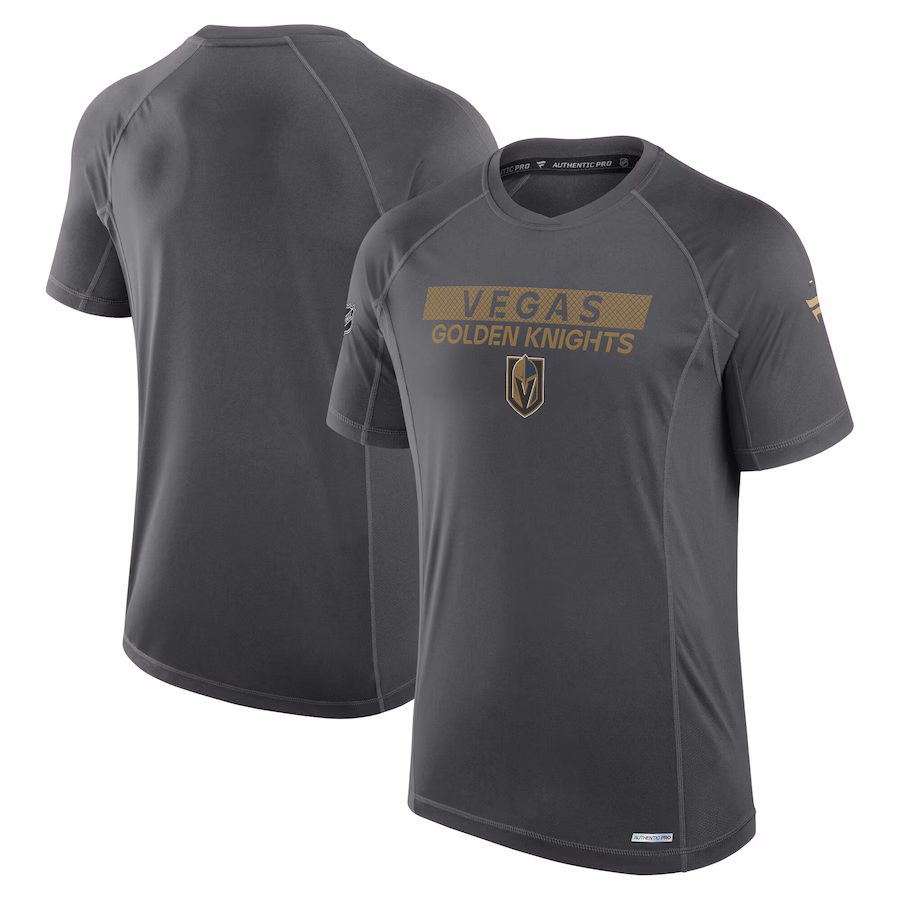 Men's Vegas Golden Knights Fanatics Gray Authentic Pro Rink Tech T-Shirt
