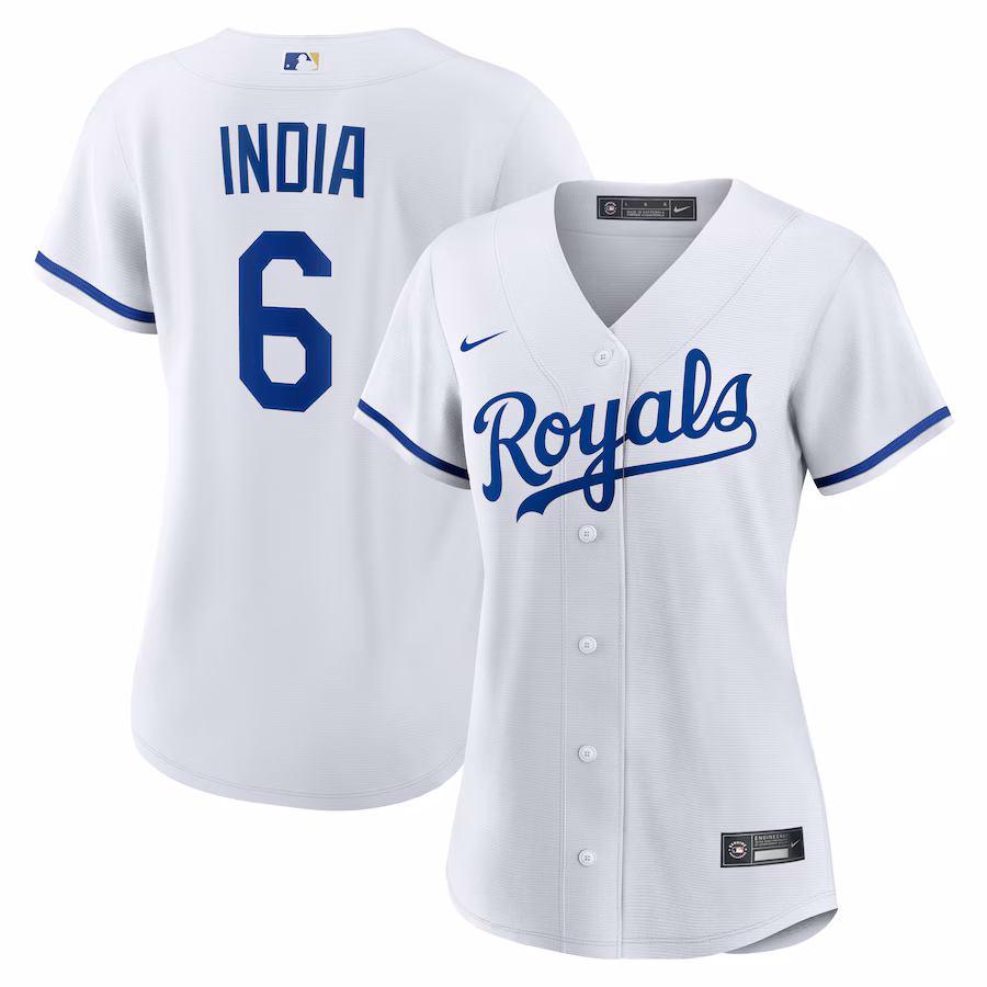 Women's Kansas City Royals Jonathan India Nike White Home Replica Jersey