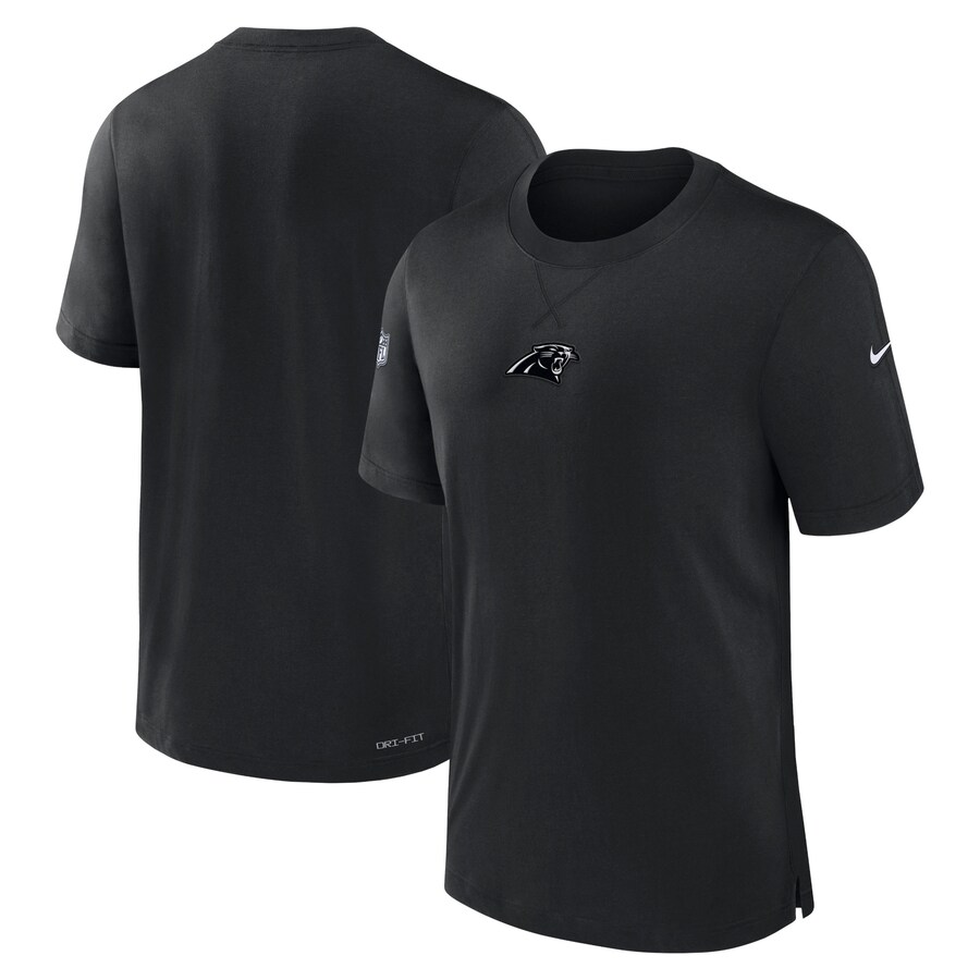 Men's Carolina Panthers Nike Black 2023 Sideline Performance T-Shirt