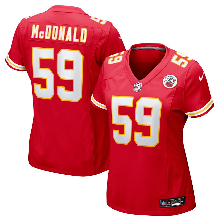 Women's Kansas City Chiefs Cooper McDonald Nike Red Team Game Jersey