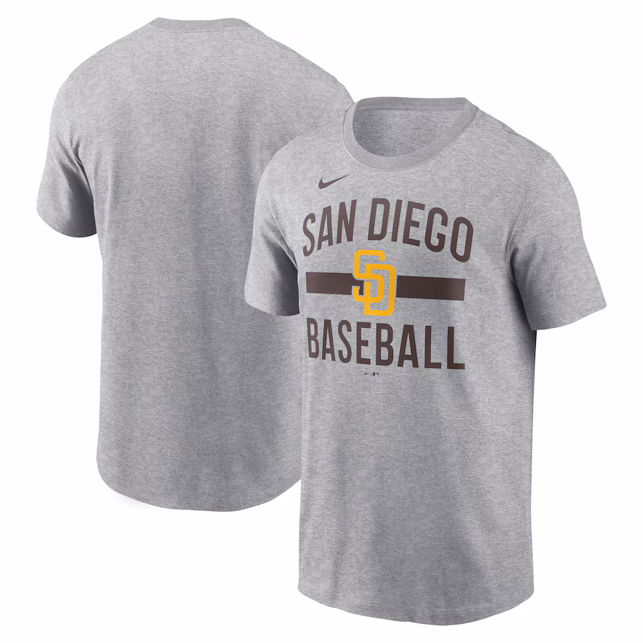 Men's San Diego Padres Nike Heather Gray Arched T-Shirt