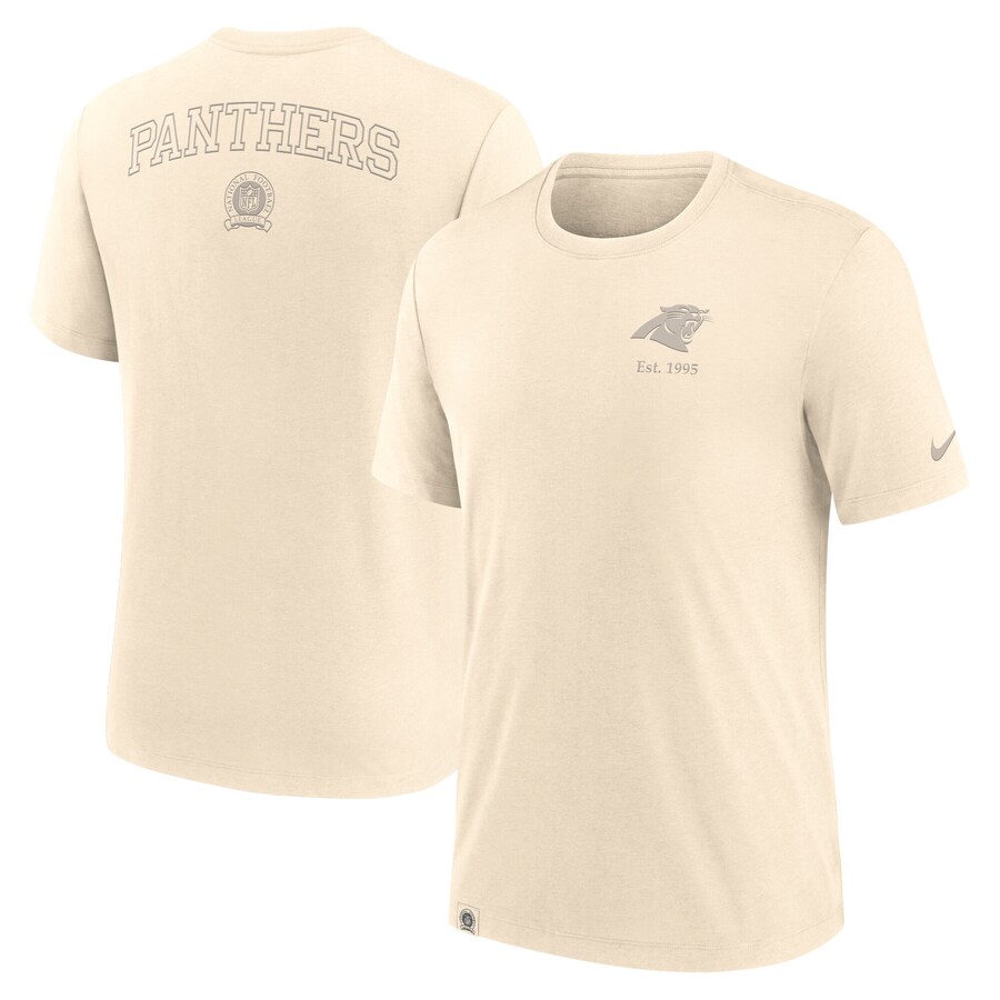 Men's Carolina Panthers Nike Cream Glory Tri-Blend T-Shirt