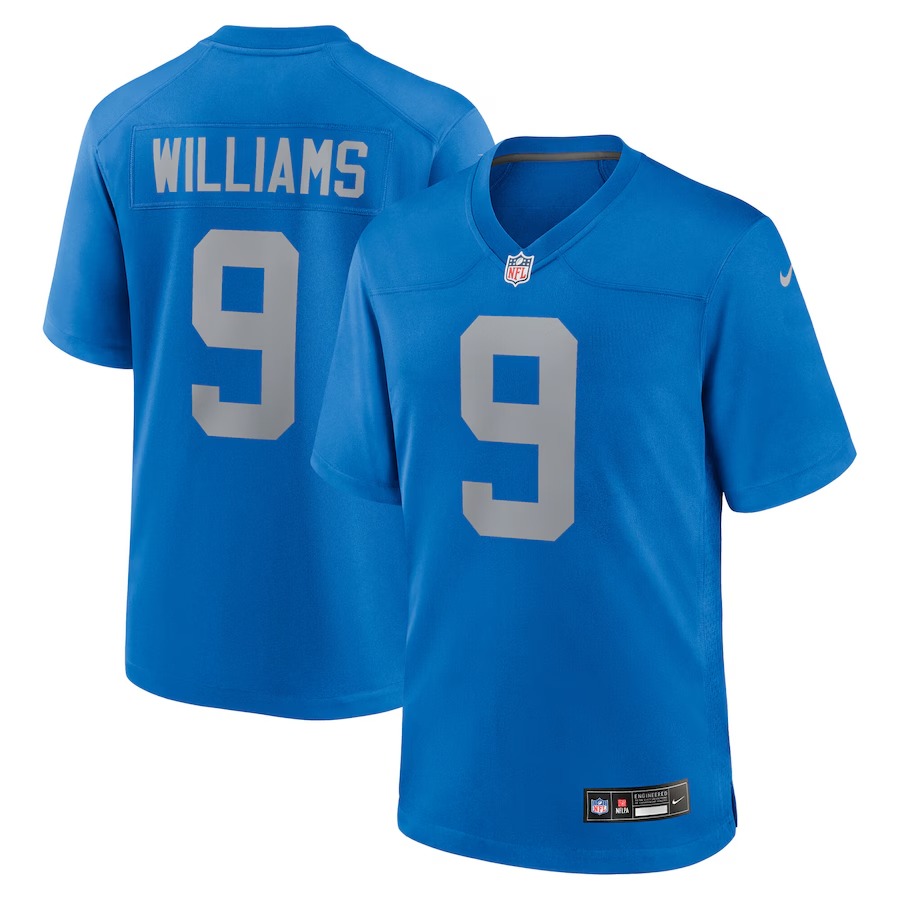 Men's Detroit Lions Jameson Williams Nike Blue Alternate Game Jersey