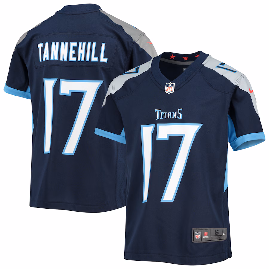 Youth Tennessee Titans Ryan Tannehill Nike Navy Game Jersey