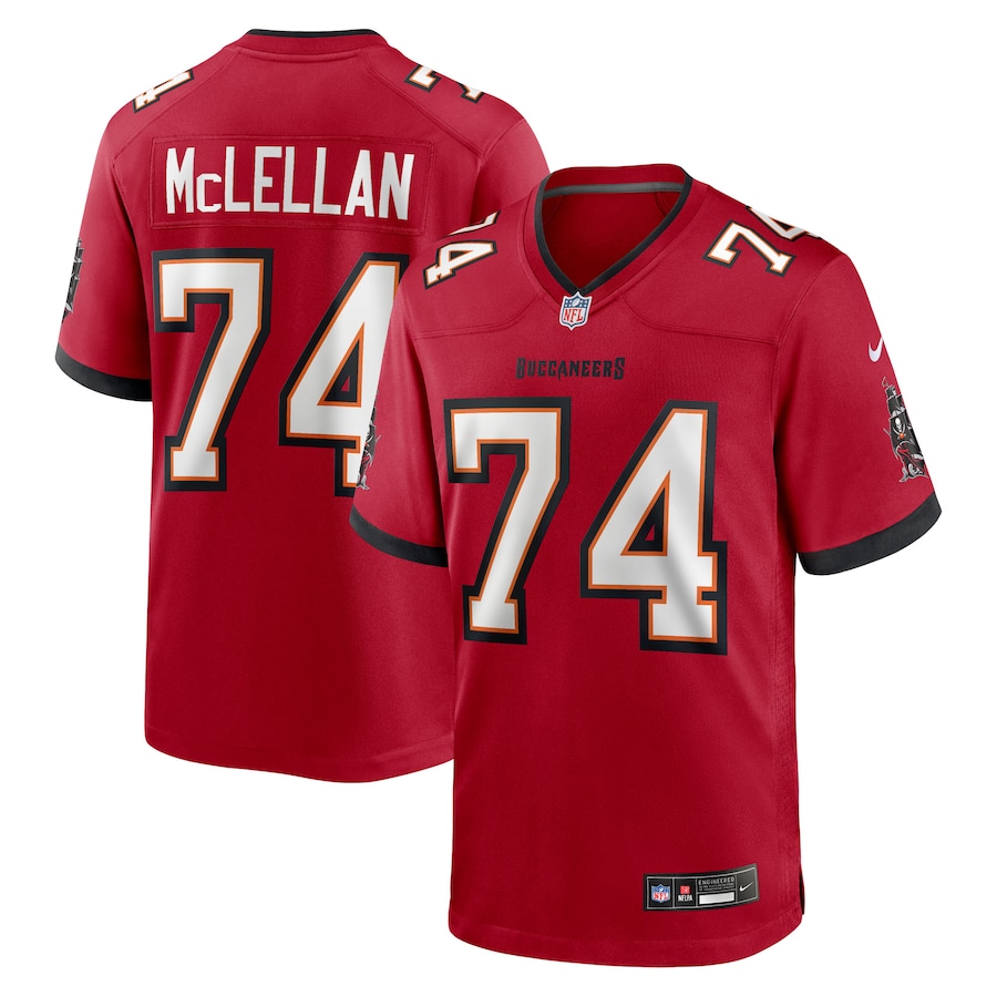 Men's Tampa Bay Buccaneers Tyler McLellan Nike Red Team Game Jersey