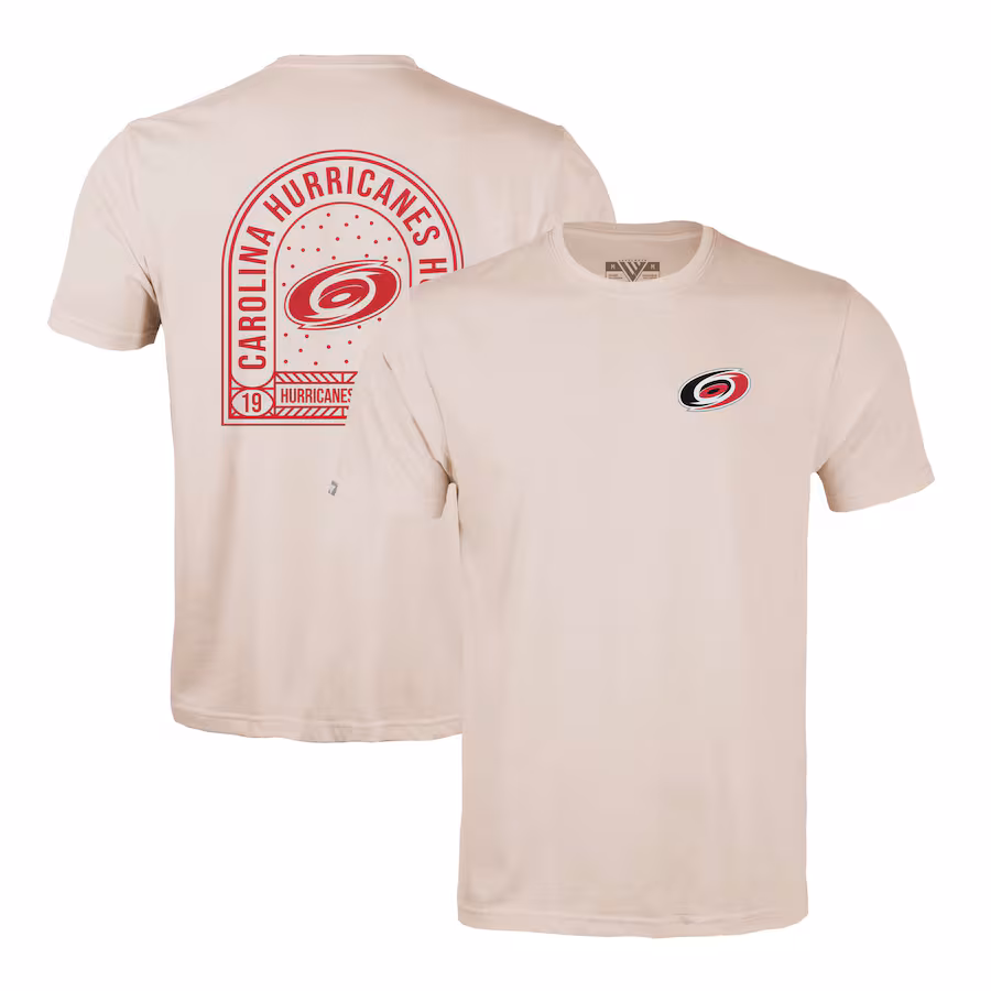 Men's Carolina Hurricanes Levelwear Khaki Richmond Stained Glass T-Shirt