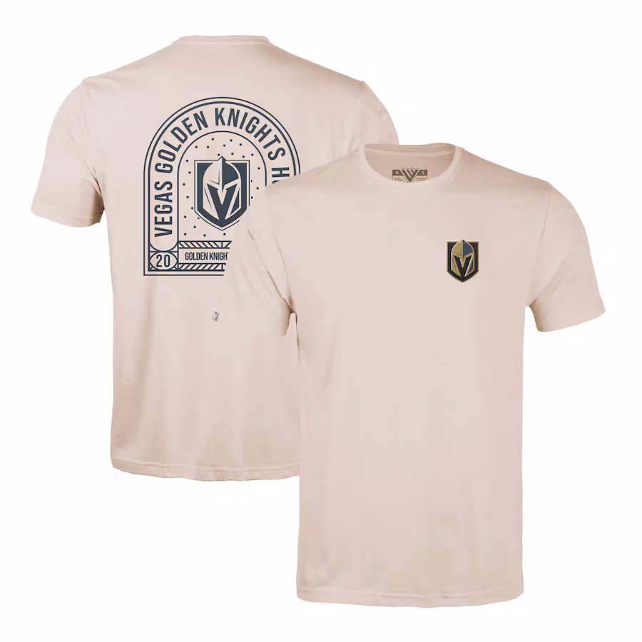 Men's Vegas Golden Knights Levelwear Khaki Richmond Stained Glass T-Shirt