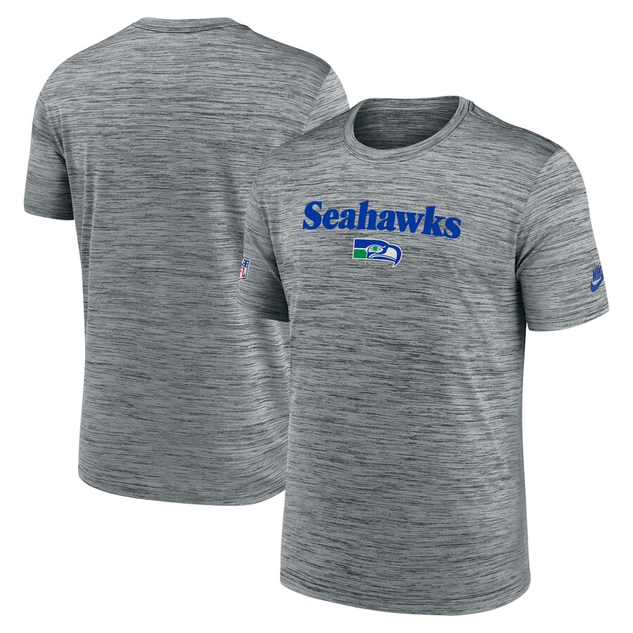 Men's Seattle Seahawks Nike Gray Velocity Alternate Logo Performance T-Shirt