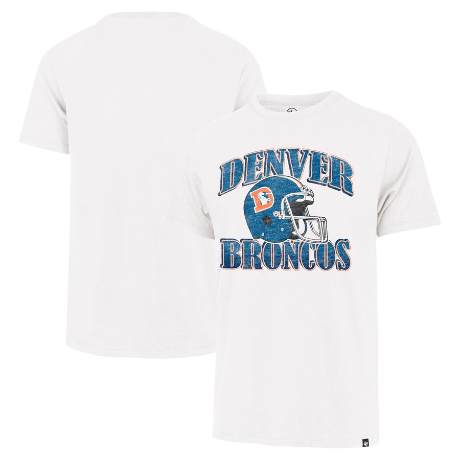Men's Denver Broncos '47 Cream Overrun Franklin Throwback T-Shirt